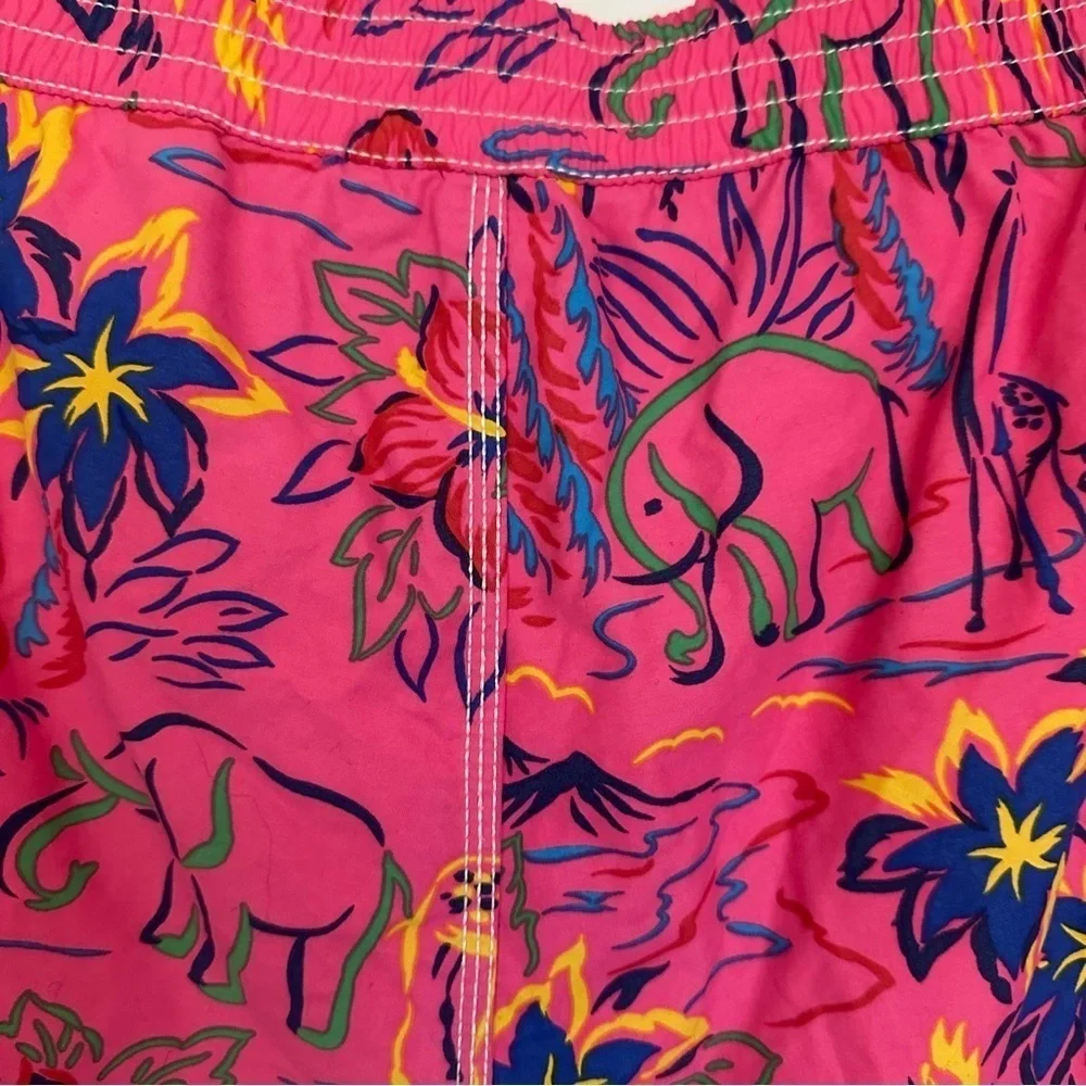 Polo Ralph Lauren Pink and Yellow Board Shorts Swimwear Mens Size Large